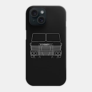 Classic 1970s Scammell Routeman lorry white outline graphic Phone Case