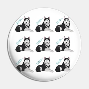 siberian husky dog pattern Pin