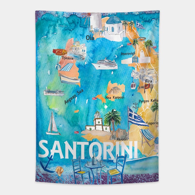 Santorini Tapestry by artshop77