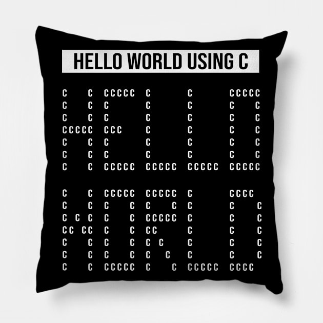 Hello World Coding Javascript C for Hacker and Coder Pillow by Cedinho