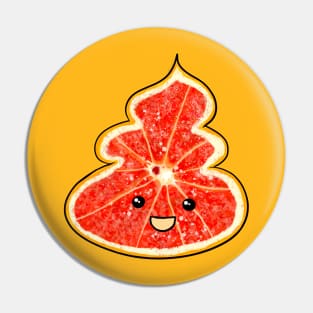 Cute Grapefruit Poop Pin