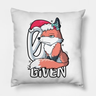 Zero Fox Given on Christmas Pillow