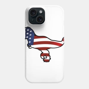 American Flag T-Rex Funny Dinosaurs Phone Case