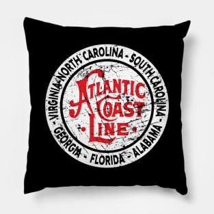 Distressed Atlantic Coast Line Railroad Pillow