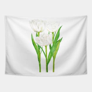 white tulip flowers Tapestry