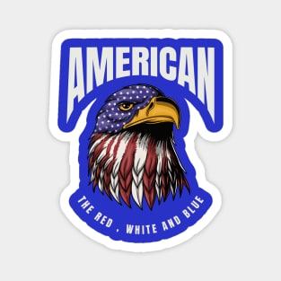 American the Red, White and Blue Magnet