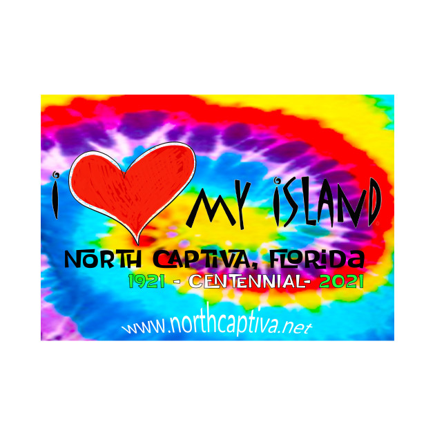 Tie Dye Classic I Love My Island Logo for Centennial by Ultra Local