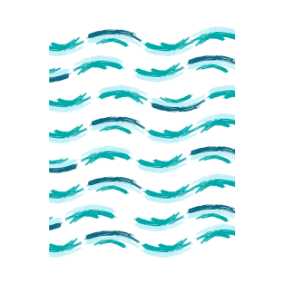 Blue Sea Waves Pattern-Enjoy Summer And Salt Life T-Shirt