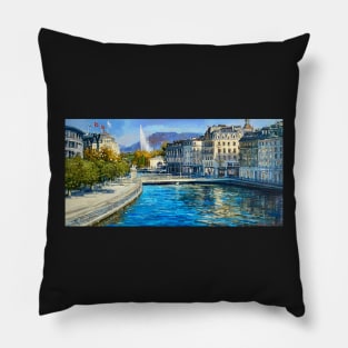 Bridge of Geneva | Pillow