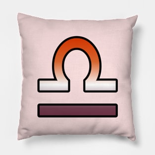 Libra Lesbian Pride Symbol Pillow