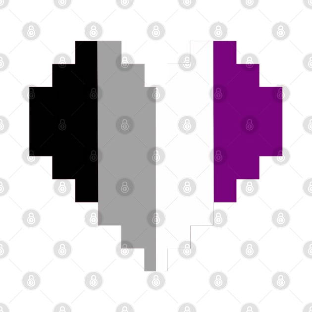 Asexual 8-bit heart by TheUndeadDesign