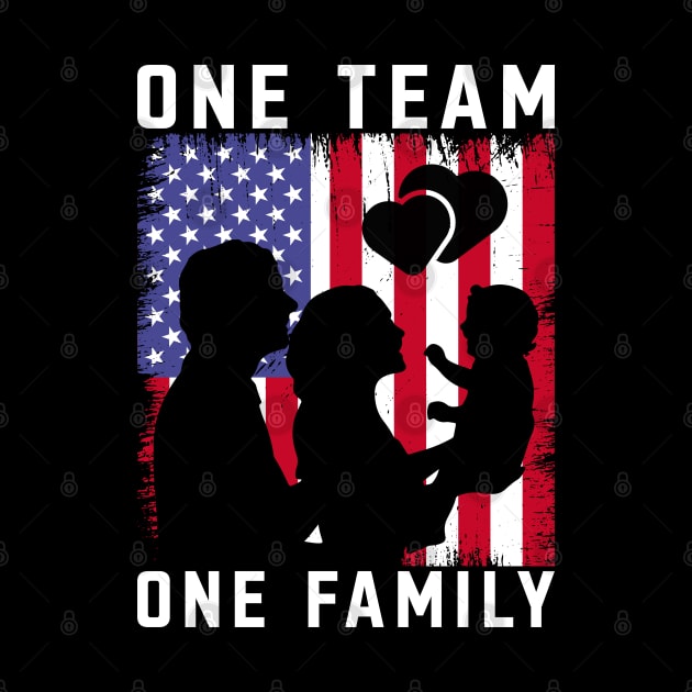 One Team One Family, Family Day Gift, Gift for Mom, Gift for Dad, Gift for Son, Gift for Daughter by DivShot 