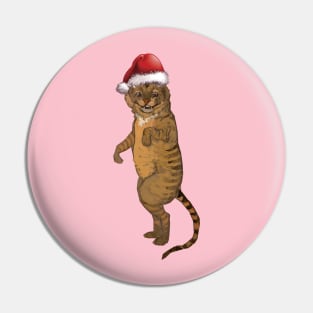 funny cat posing for Christmas cat person gift Pin