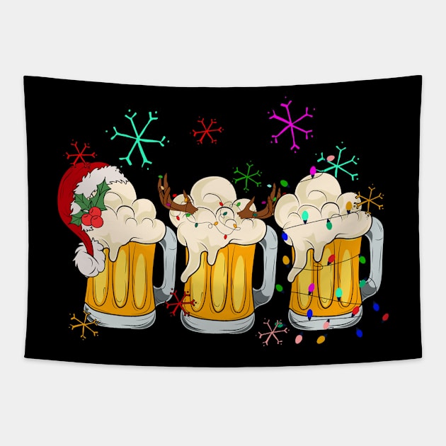 Merry Beermas Tapestry by VisionDesigner