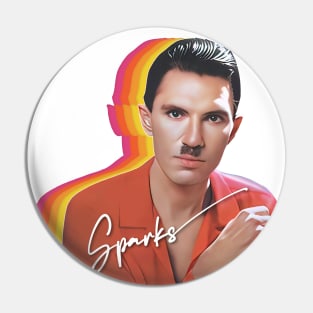 Sparks \/\/\ 70s Retro Fan Artwork Design Pin