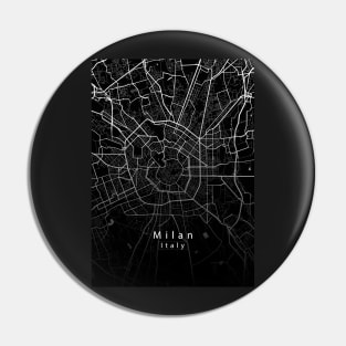 Milan Italy City Map dark Pin