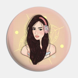 Mandala Girl Pin