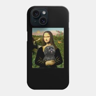 lMona Lisa with her Black Shih Tzu Phone Case