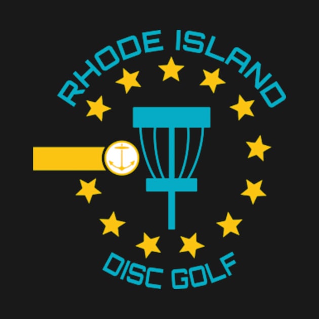 Rhode Island Disc Golf - State Flag White by grahamwilliams