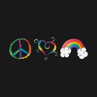 Peace Love Rainbow LGBT Pride T-Shirt