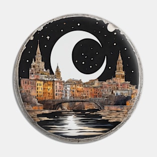 watercolor  city  important T-Shirt Pin