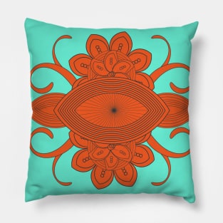 Abstract Doodle Flower Pillow