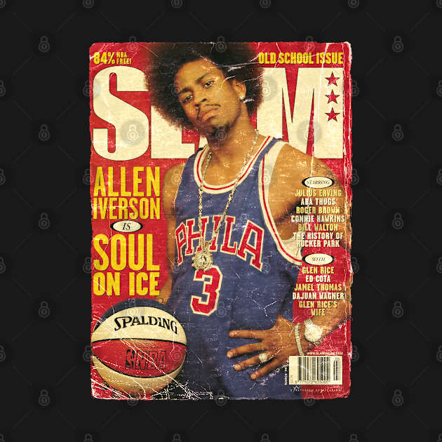 Discover COVER SLAM JORDAN DUNK - ALLEN IVERSON SOUL ON ICE - Allen Iverson - T-Shirt