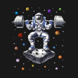 Astronaut Fitness Squats T-Shirt