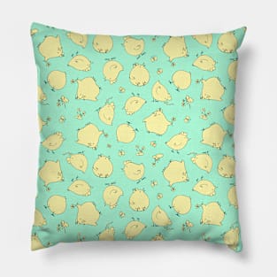 funny little chickens, baby print Pillow