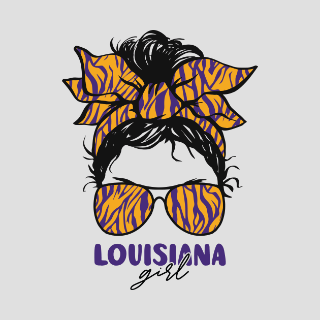 Proud Louisiana Girl Letting My Roots Show // Messy Hair Don't Care Louisiana Tiger Stripes by Now Boarding