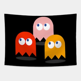 Retro Videogame Ghosts Tapestry