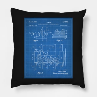 First Circuit Patent - Electrician Maker Workshop Art - Blueprint Pillow