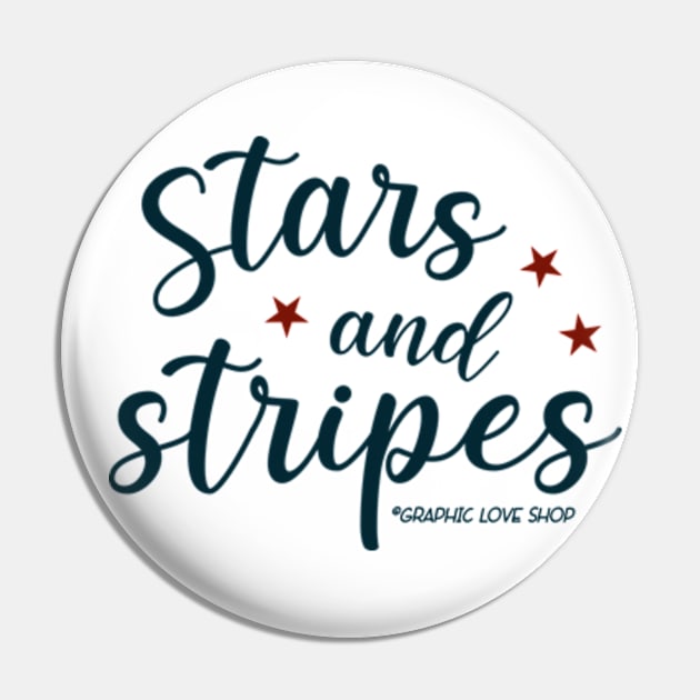 Stars and Stripes USA © GraphicLoveShop Pin by GraphicLoveShop