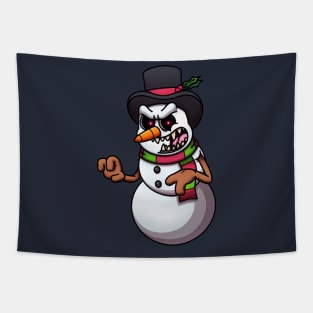 Evil Snowman Tapestry