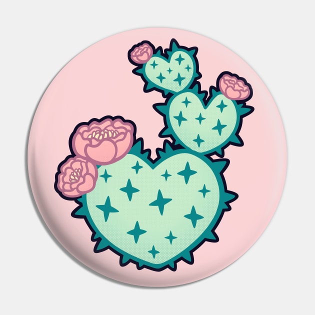 Cactus Hearts Pin by DoomedDreamer