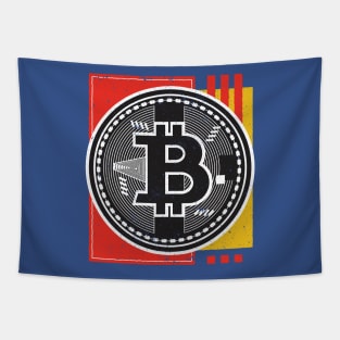 Bitcoin Logo Abstract Crypto Merch Tapestry