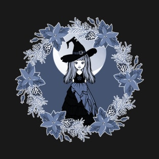 Blue Winter Solstice Yule Cheeky Witch® T-Shirt