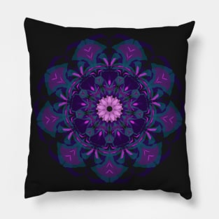 Purple & Turquoise Mandala Pillow