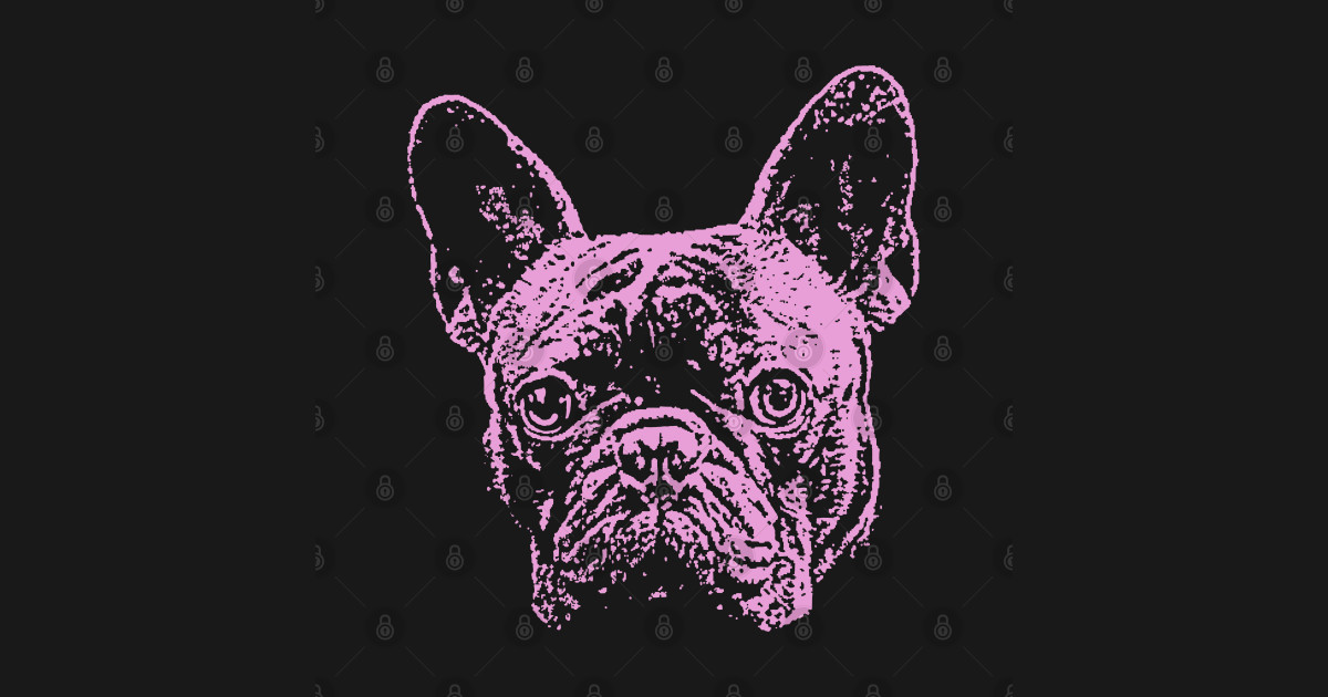 Pink French Bulldog - French Bulldog - T-Shirt | TeePublic