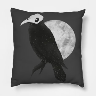 I am the raven - Black and White Pillow