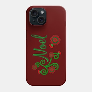 Noel Floral Christmas Art Phone Case