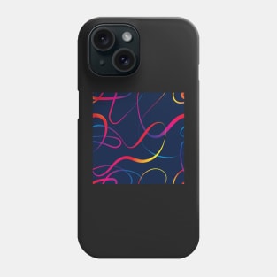 Abstract elegant lines in rainbow colors Phone Case