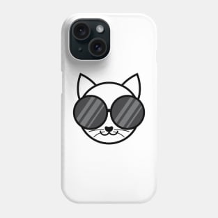 Cat Wearing Sunglasses | White Phone Case