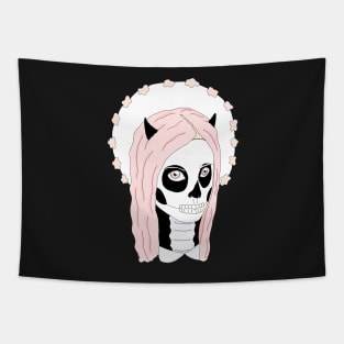 pink and horns Tapestry