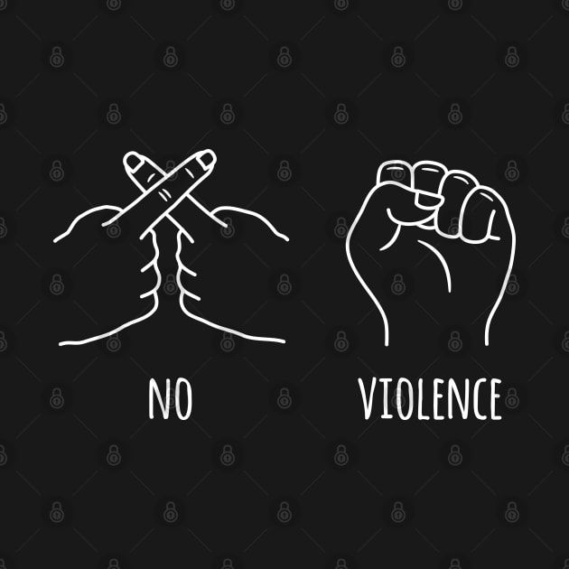 No Fist No Violence Hand Sign Doodles by rustydoodle