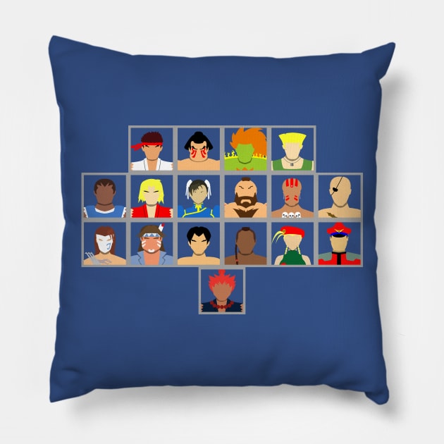 Select Your Character-Super Street Fighter 2 Turbo Pillow by MagicFlounder