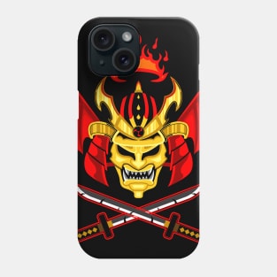 Bat Samurai with Fire Crown Phone Case