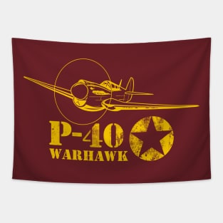 P-40 Warhawk (distressed) Tapestry