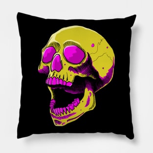 Screaming Skull, Now In PINK Pillow