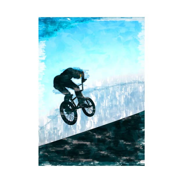 Minimal BMX Silhouette. For BMX lovers. by ColortrixArt